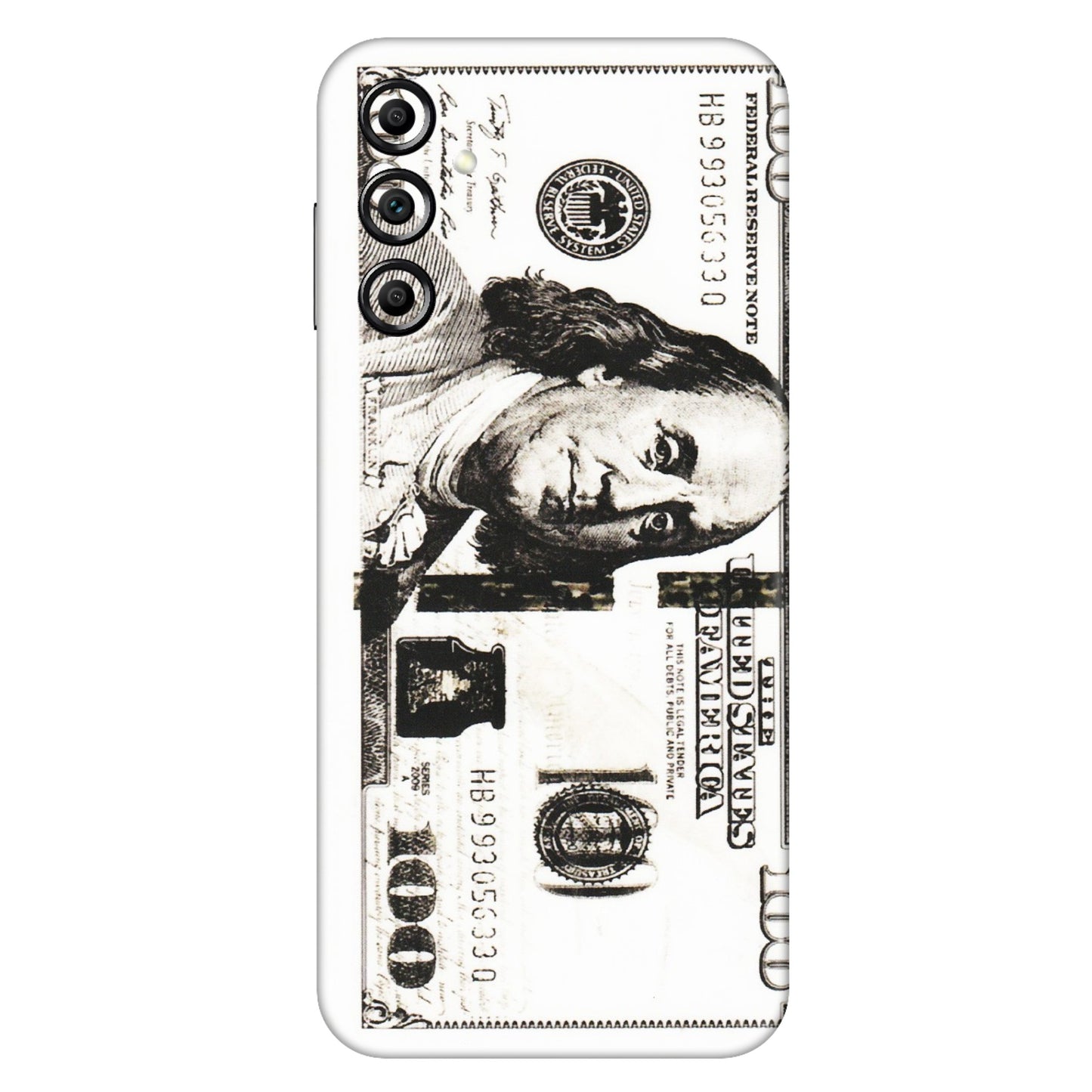 Samsung A/S Series Phone Skins (All Models) - 100 Dollar Currency - Transparent Finish (T-01) Samsung Galaxy A14 (5G)