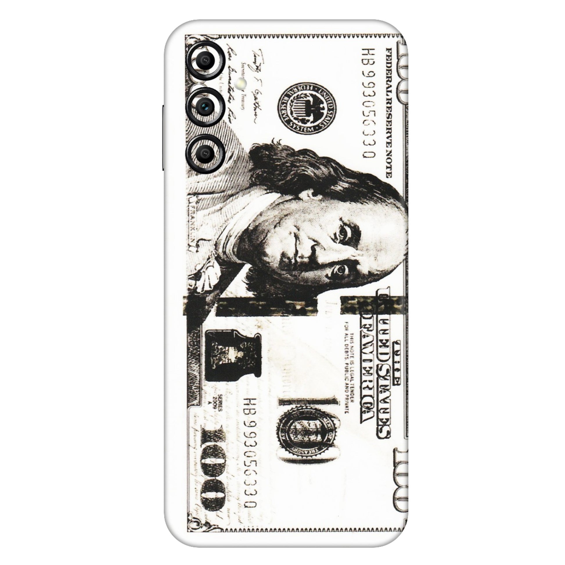 Samsung A/S Series Phone Skins (All Models) - 100 Dollar Currency - Transparent Finish (T-01) Samsung Galaxy A14 (5G)