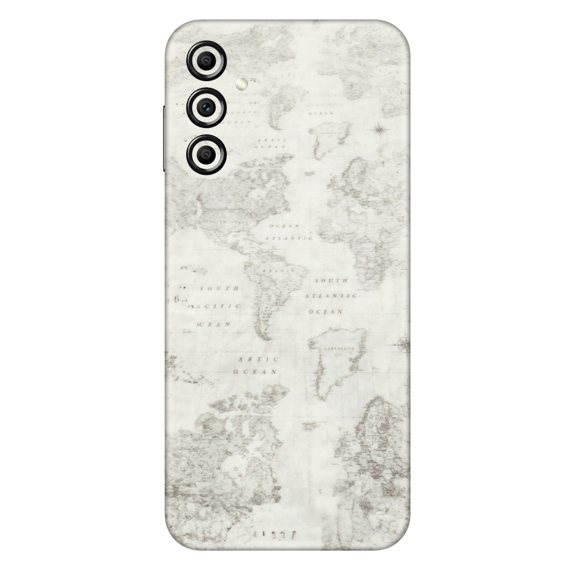 Samsung A/S Series Phone Skins (All Models) - World Travel Map - Transparent Finish (T-04) Samsung Galaxy A14 (5G)