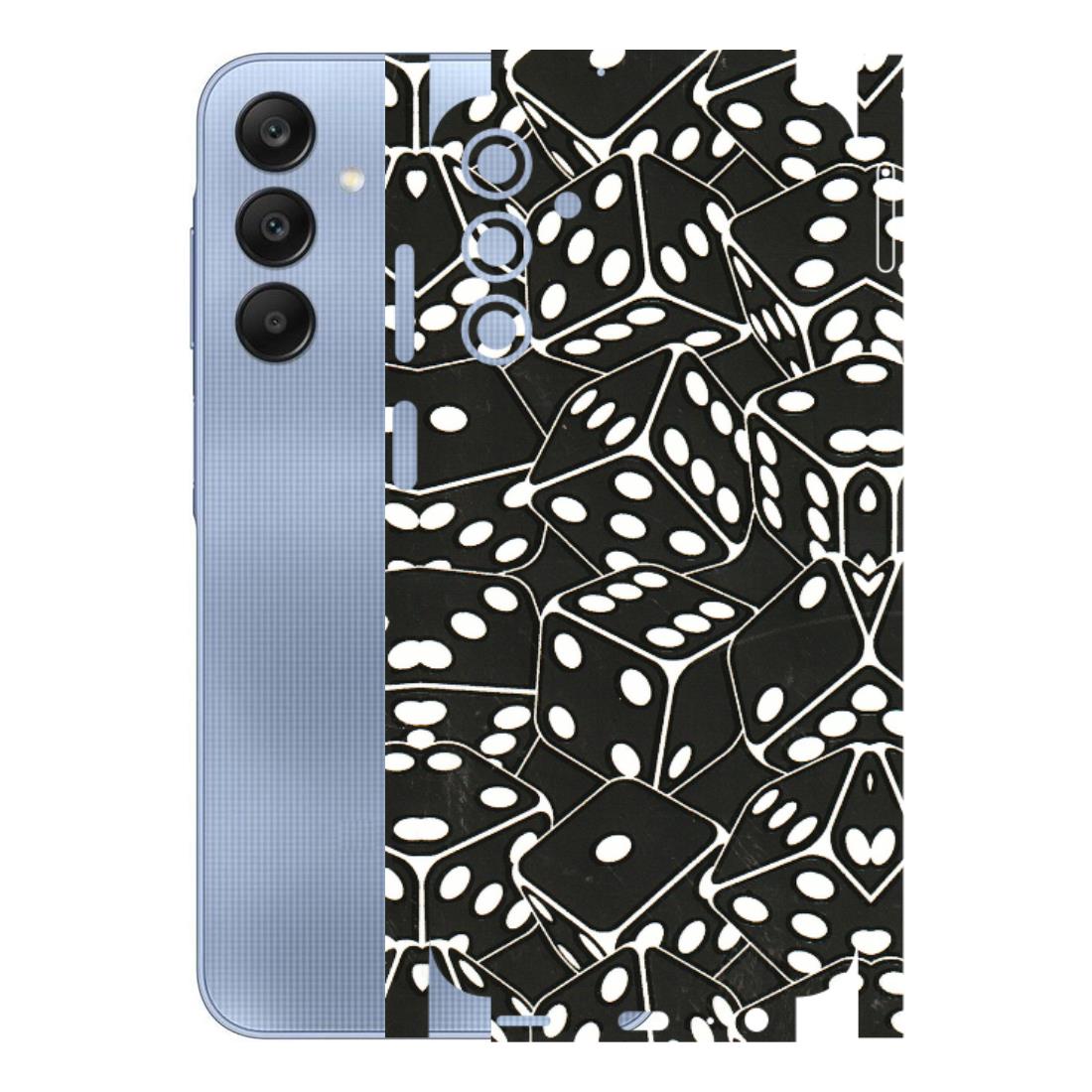 Samsung A/S Series Phone Skins (All Models) - Big Black Dices - 3D Embossed Finish (L-106) Samsung Galaxy A15 (5G)