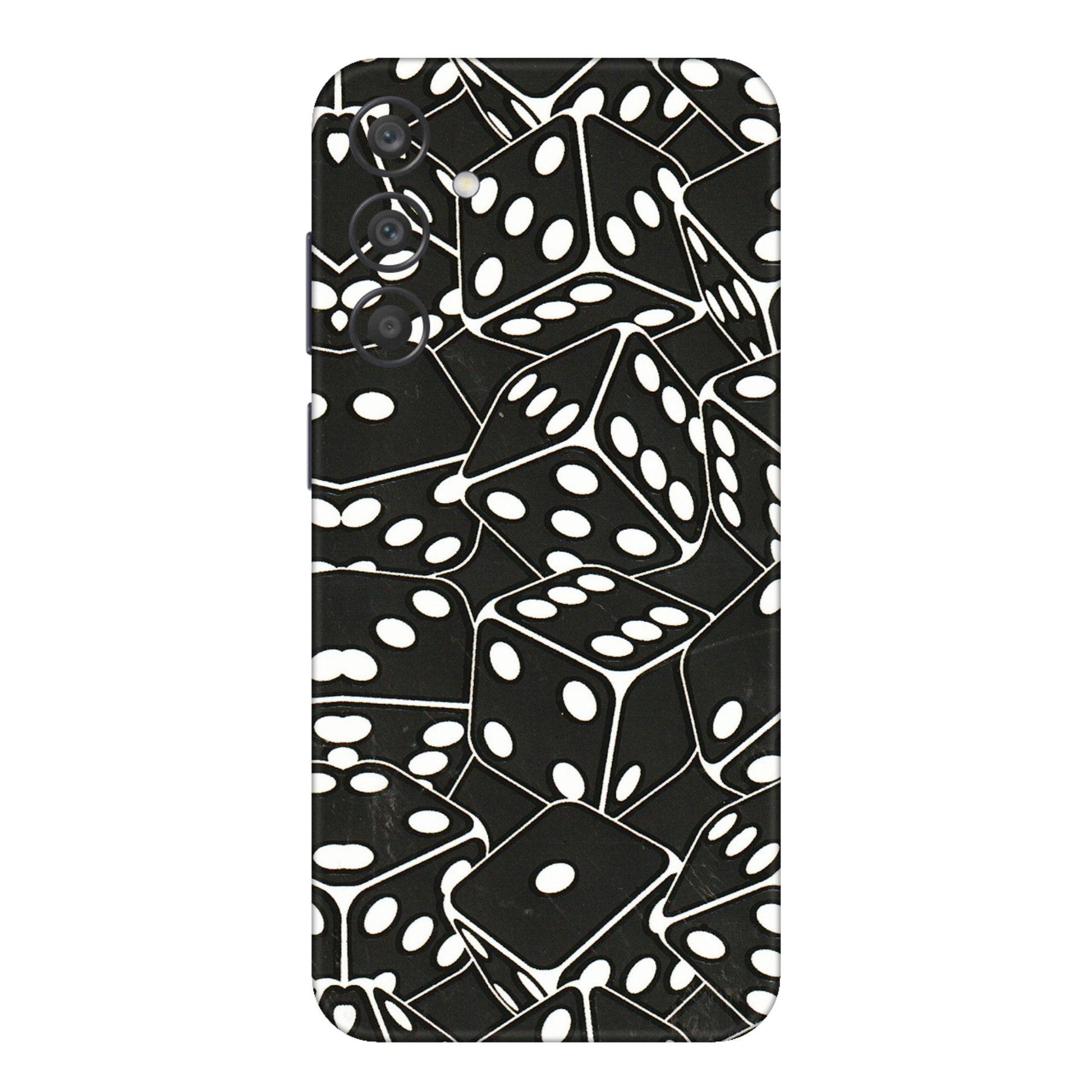 Samsung A/S Series Phone Skins (All Models) - Big Black Dices - 3D Embossed Finish (L-106) Samsung Galaxy A15 (5G)