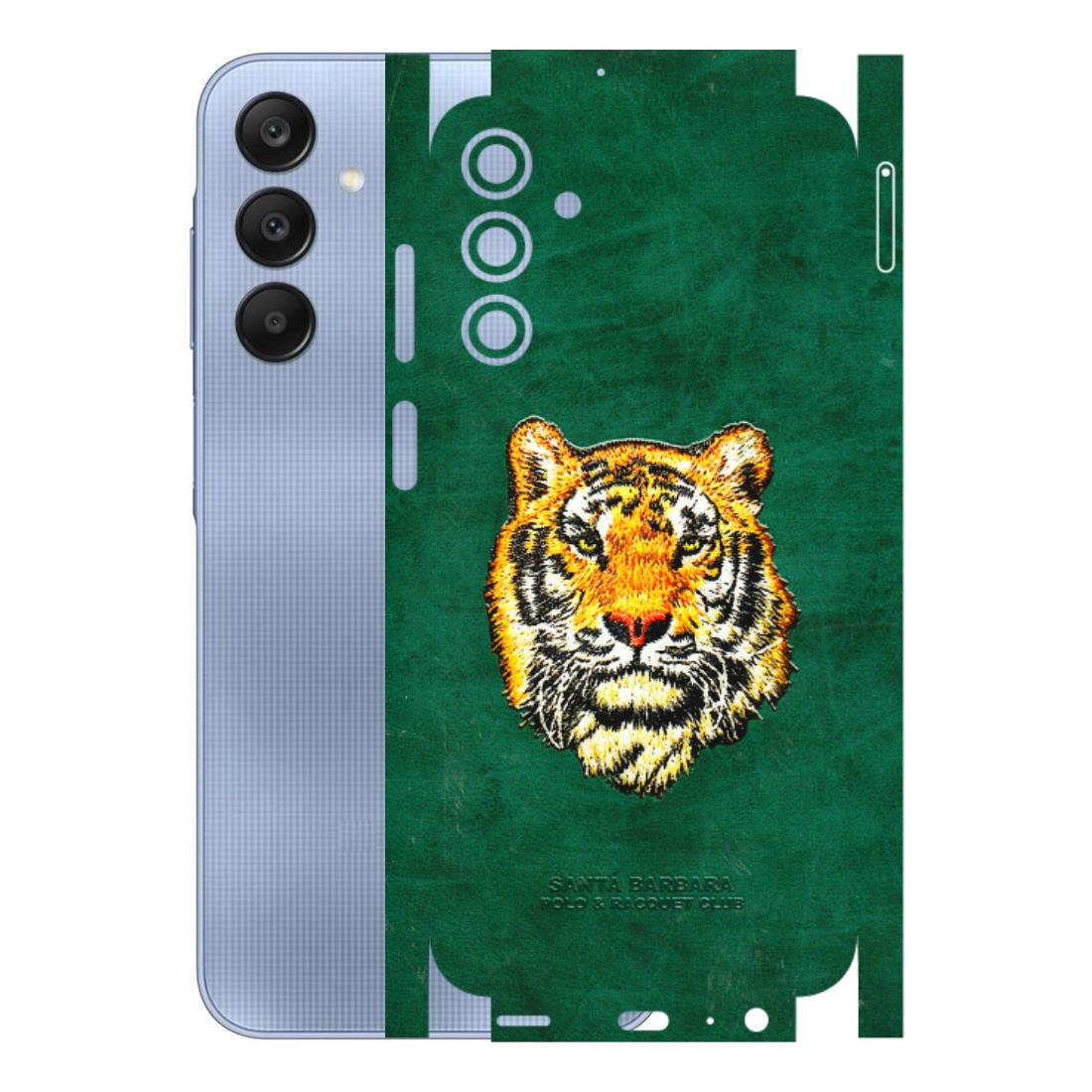 Samsung A/S Series Phone Skins (All Models) - Leather Feel Tiger - 3D Embossed Finish (L-111) Samsung Galaxy A15 (5G)