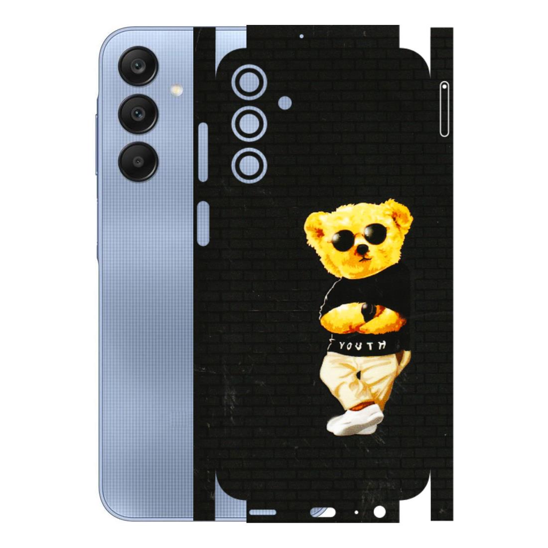 Samsung A/S Series Phone Skins (All Models) - Classy Teddy Bear - 3D Embossed Finish (L-116) Samsung Galaxy A15 (5G)