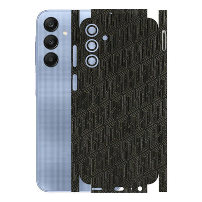 Samsung A/S Series Phone Skins (All Models) - Black Abstract Pattern - 3D Embossed Finish (L-117) Samsung Galaxy A15 (5G)