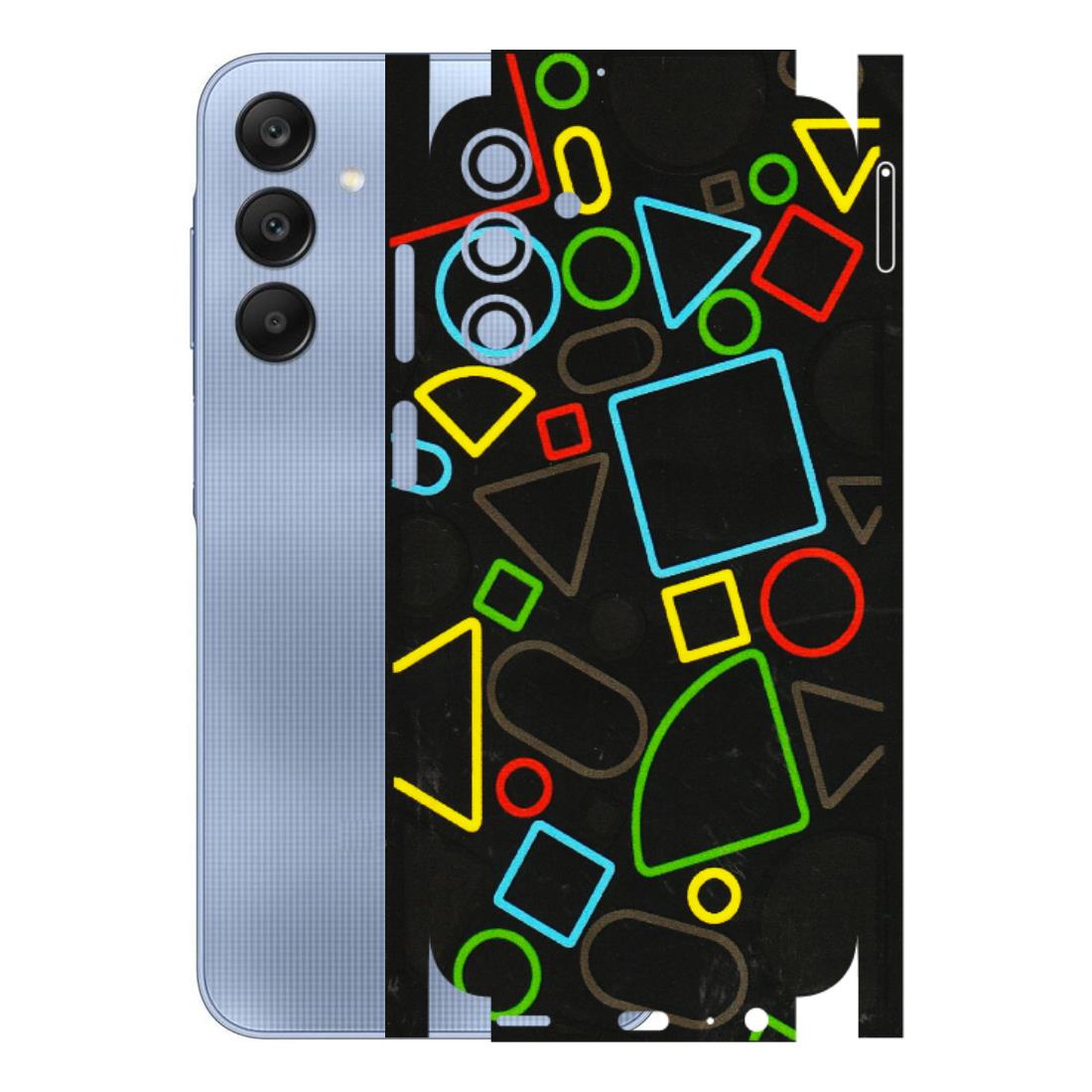 Samsung A/S Series Phone Skins (All Models) - Black Shapes - 3D Embossed Finish (L-131) Samsung Galaxy A15 (5G)