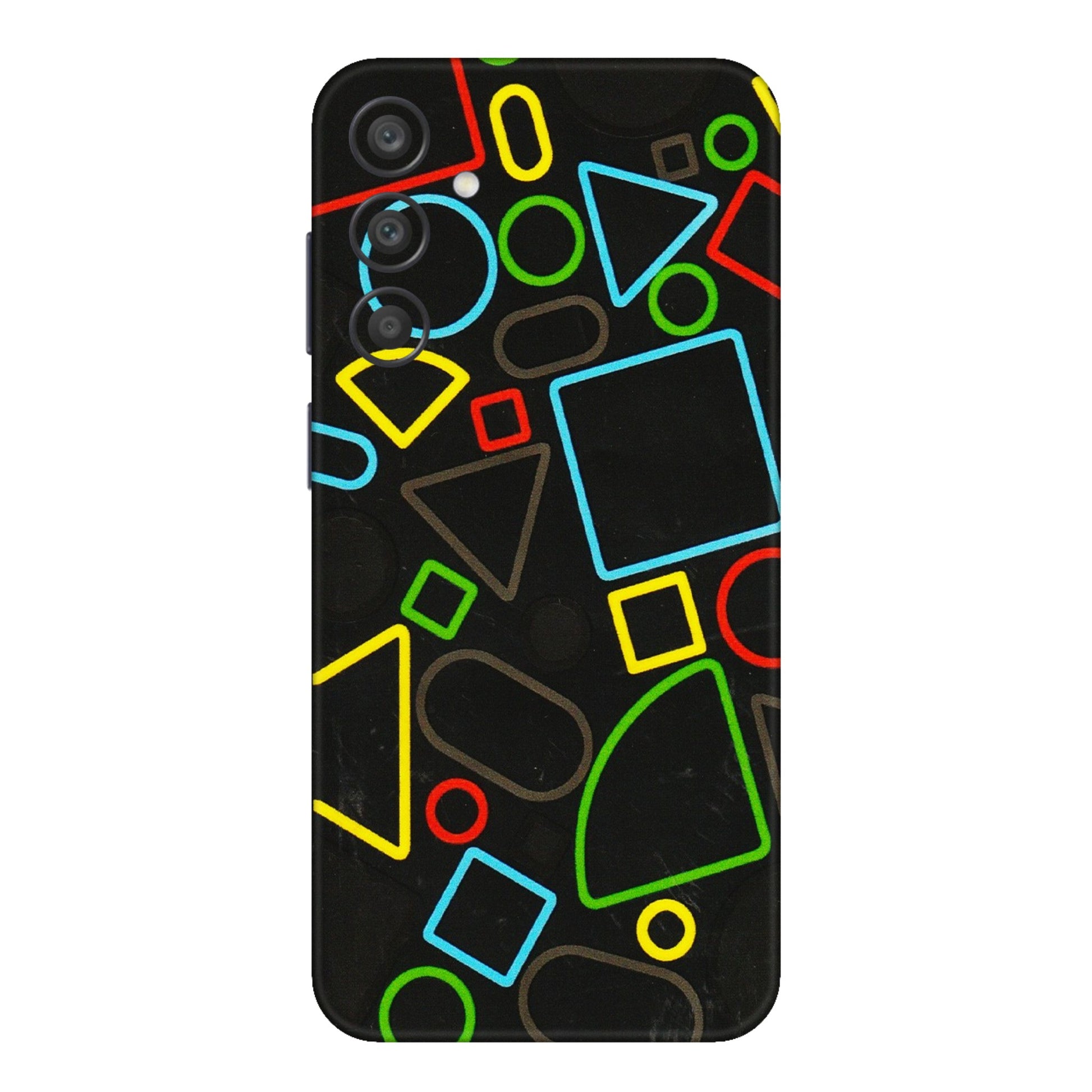 Samsung A/S Series Phone Skins (All Models) - Black Shapes - 3D Embossed Finish (L-131) Samsung Galaxy A15 (5G)