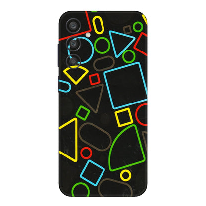 Samsung A/S Series Phone Skins (All Models) - Black Shapes - 3D Embossed Finish (L-131) Samsung Galaxy A15 (5G)