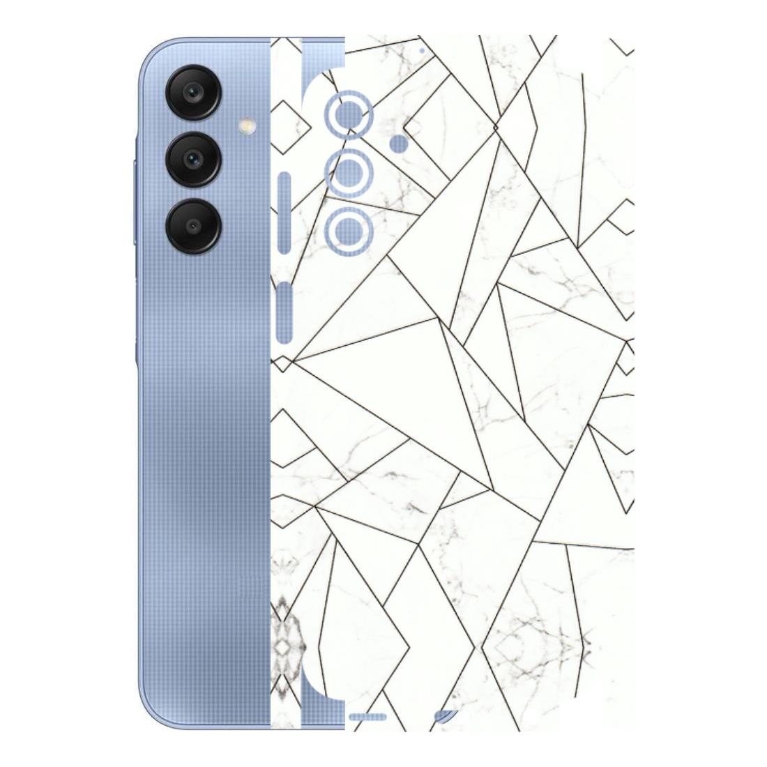 Samsung A/S Series Phone Skins (All Models) - Luxury White Marble Effect - 3D Embossed Finish (L-168) Samsung Galaxy A15 (5G)