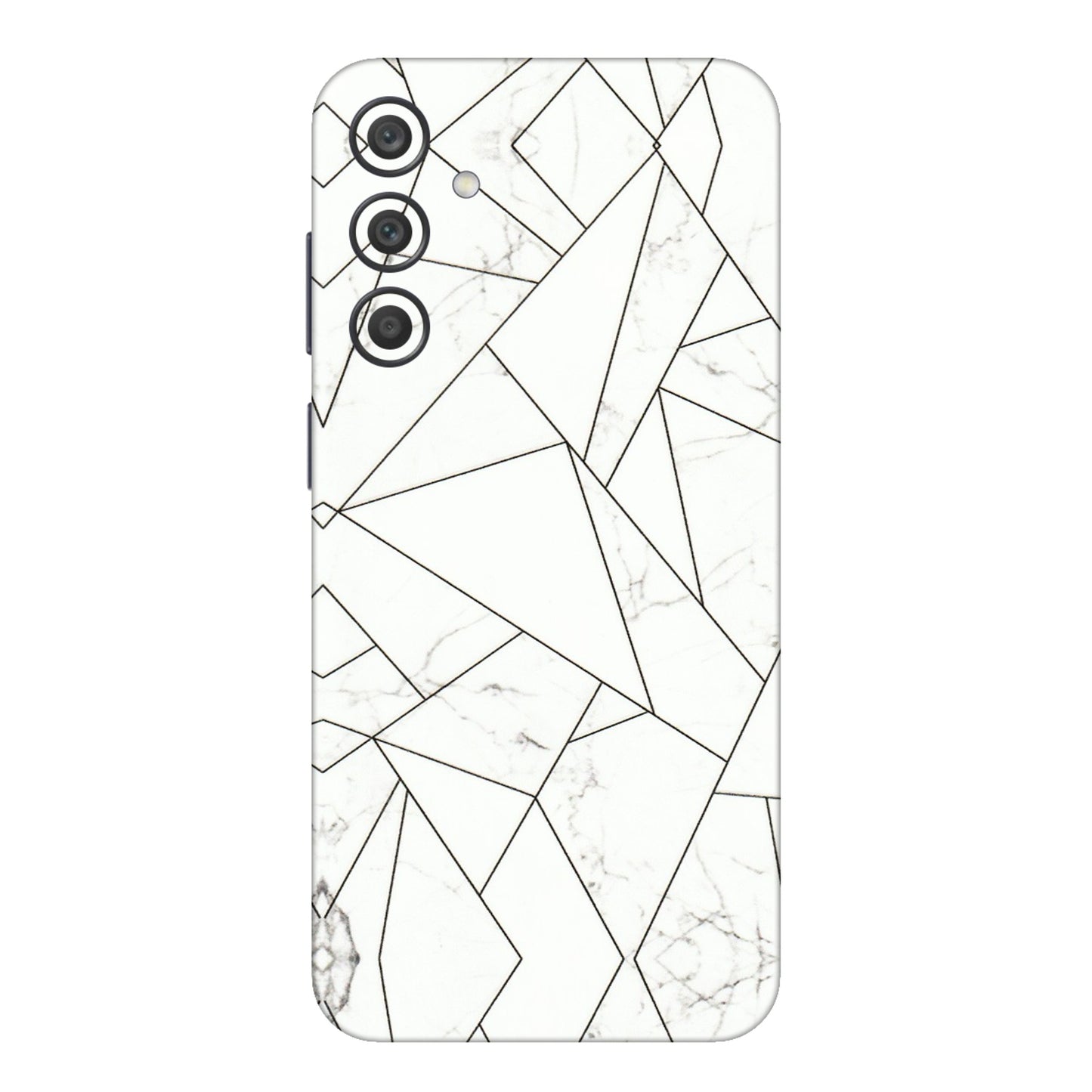 Samsung A/S Series Phone Skins (All Models) - Luxury White Marble Effect - 3D Embossed Finish (L-168) Samsung Galaxy A15 (5G)