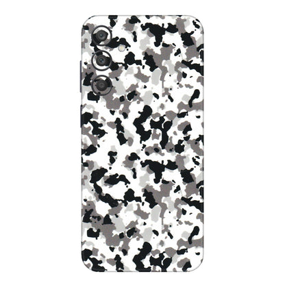 Samsung A/S Series Phone Skins (All Models) - White Black Camouflage - 3D Embossed Finish (L-18) Samsung Galaxy A15 (5G)