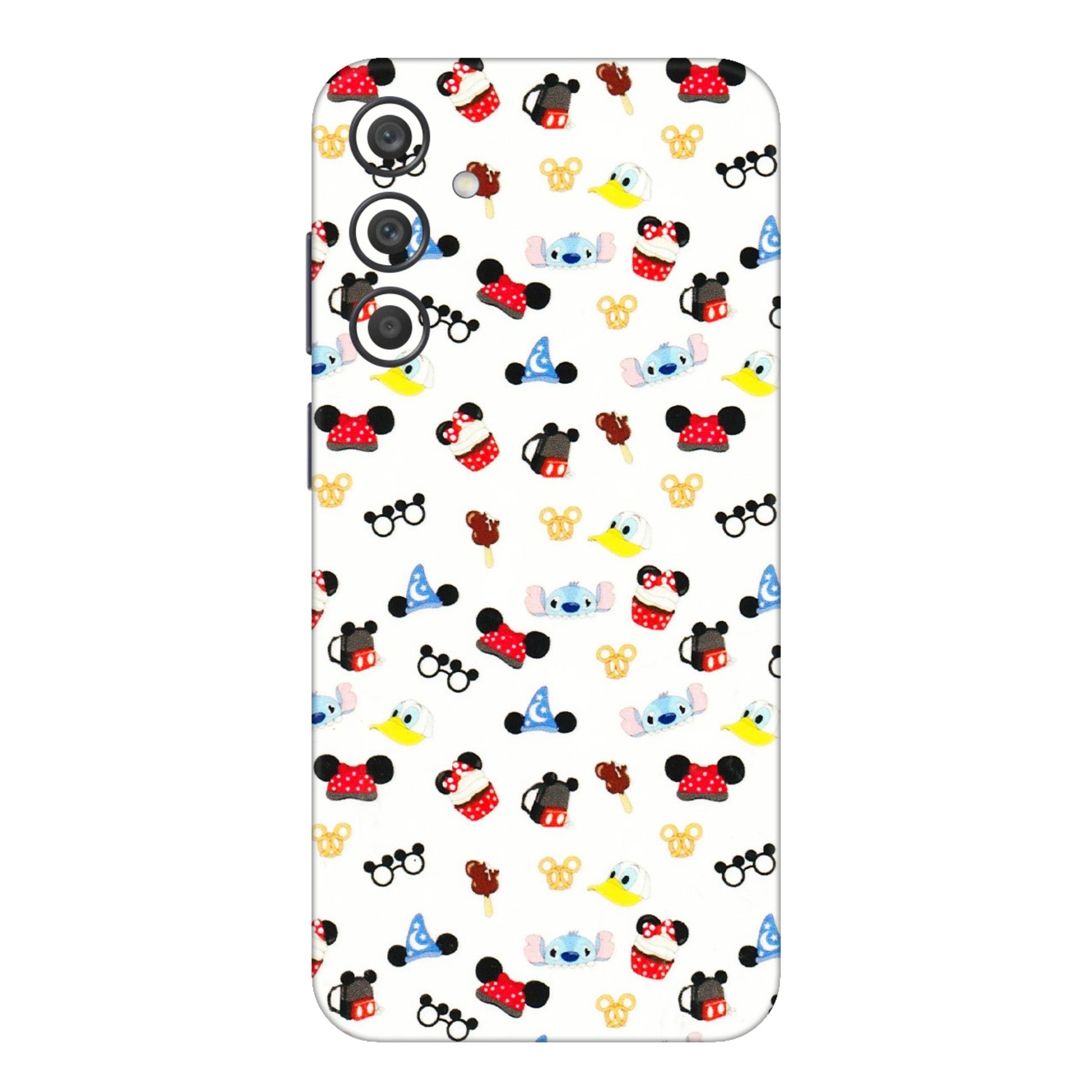 Samsung A/S Series Phone Skins (All Models) - Minnie Mouse & Donald Doodles s - 3D Embossed Finish (L-194) Samsung Galaxy A15 (5G)