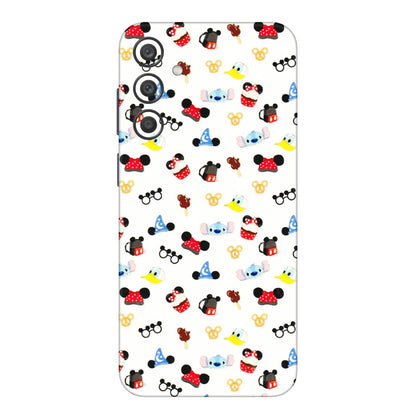 Samsung A/S Series Phone Skins (All Models) - Minnie Mouse & Donald Doodles s - 3D Embossed Finish (L-194) Samsung Galaxy A15 (5G)