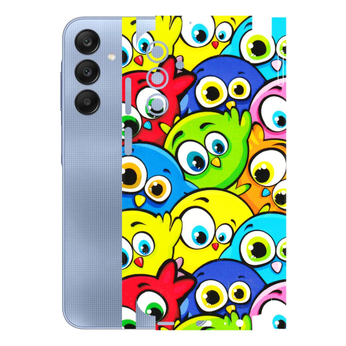 Samsung A/S Series Phone Skins (All Models) - Cute Fluffy Birds - 3D Embossed Finish (L-213) Samsung Galaxy A15 (5G)