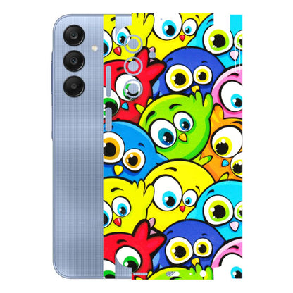 Samsung A/S Series Phone Skins (All Models) - Cute Fluffy Birds - 3D Embossed Finish (L-213) Samsung Galaxy A15 (5G)