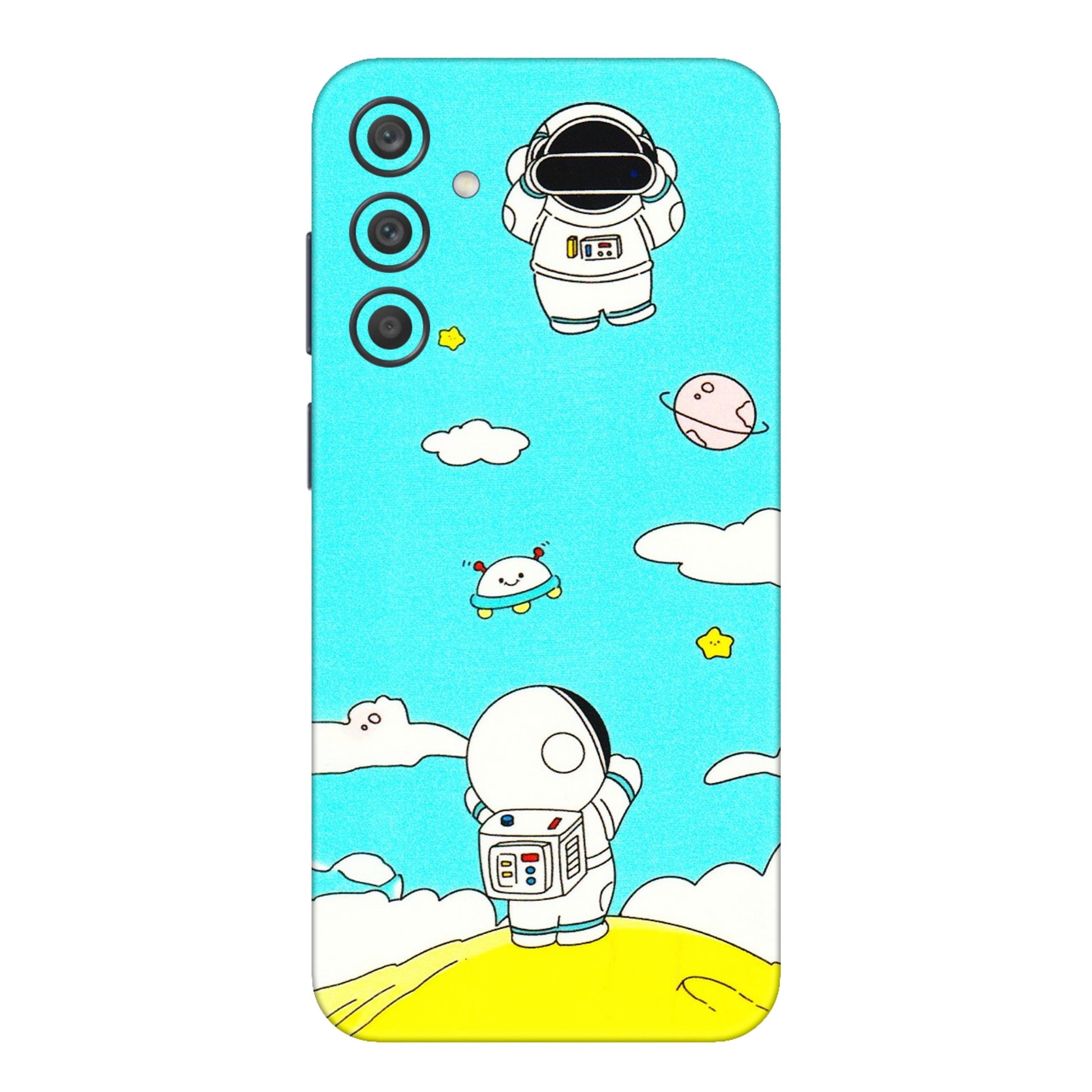 Samsung A/S Series Phone Skins (All Models) - Blue Skies Astro Float - 3D Embossed Finish (L-230) Samsung Galaxy A15 (5G)
