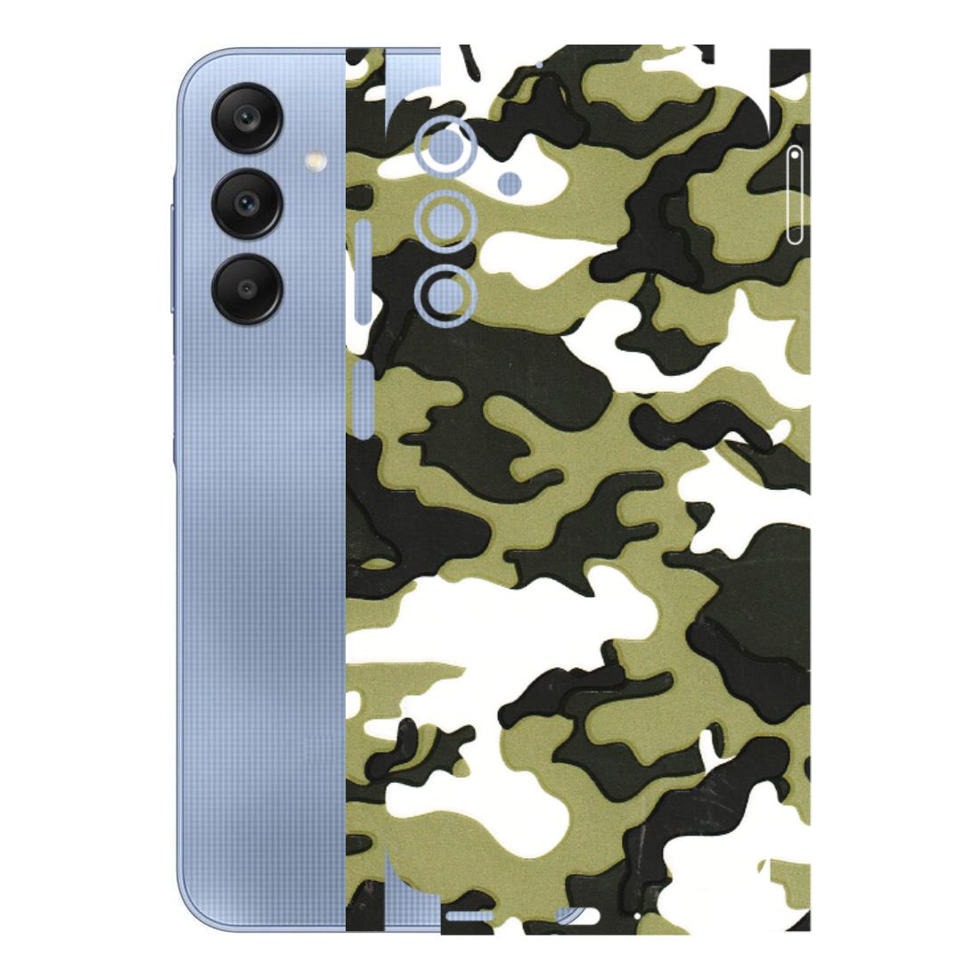 Samsung A/S Series Phone Skins (All Models) - Camouflages White And Green - 3D Embossed Finish (L-243) Samsung Galaxy A15 (5G)