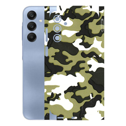 Samsung A/S Series Phone Skins (All Models) - Camouflages White And Green - 3D Embossed Finish (L-243) Samsung Galaxy A15 (5G)