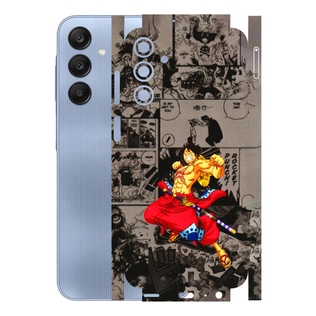 Samsung A/S Series Phone Skins (All Models) - One Piece Rocket Punch Manga - 3D Embossed Finish (L-25) Samsung Galaxy A15 (5G)