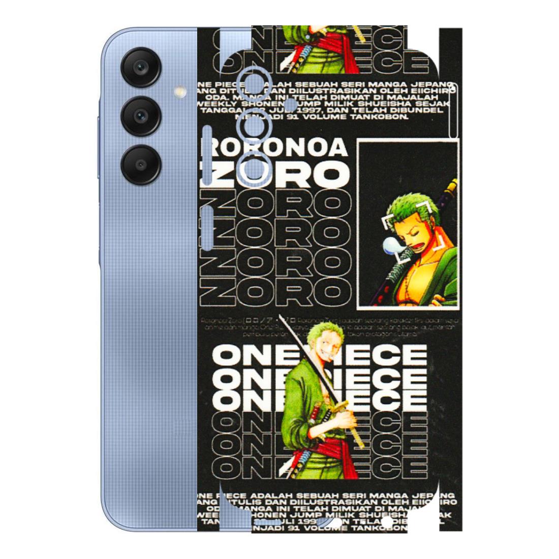 Samsung A/S Series Phone Skins (All Models) - One Piece Zoro - 3D Embossed Finish (L-250) Samsung Galaxy A15 (5G)