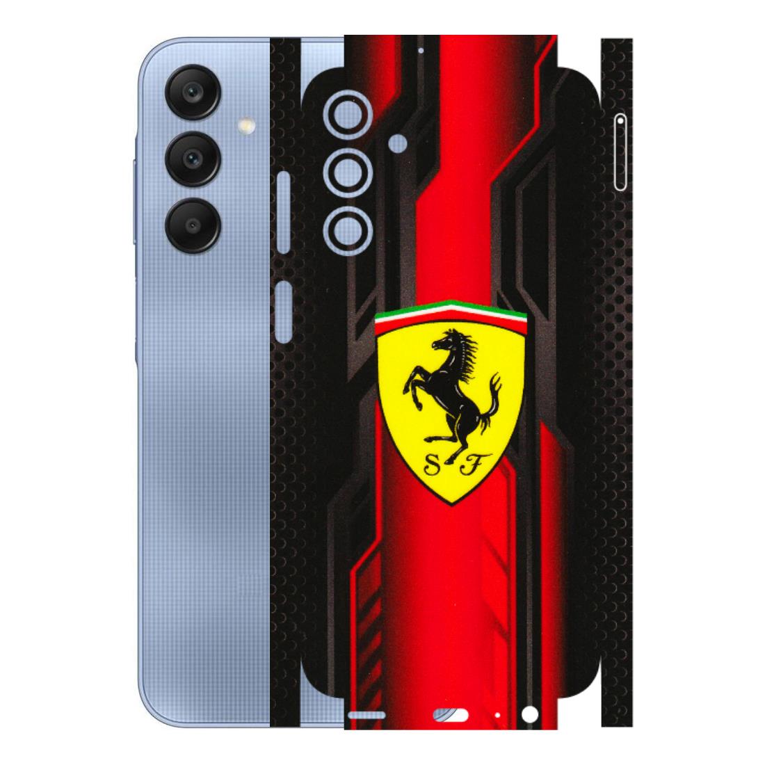 Samsung A/S Series Phone Skins (All Models) - Black Ferrari Logo - 3D Embossed Finish (L-253) Samsung Galaxy A15 (5G)