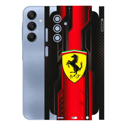 Samsung A/S Series Phone Skins (All Models) - Black Ferrari Logo - 3D Embossed Finish (L-253) Samsung Galaxy A15 (5G)