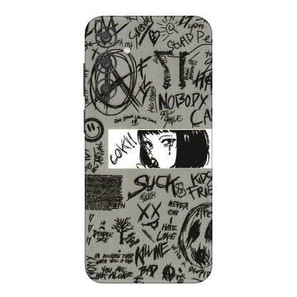 Samsung A/S Series Phone Skins (All Models) - Never Have Love Anime - 3D Embossed Finish (L-260) Samsung Galaxy A15 (5G)