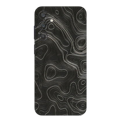 Samsung A/S Series Phone Skins (All Models) - Abstract White Line Map - 3D Embossed Finish (L-269) Samsung Galaxy A15 (5G)