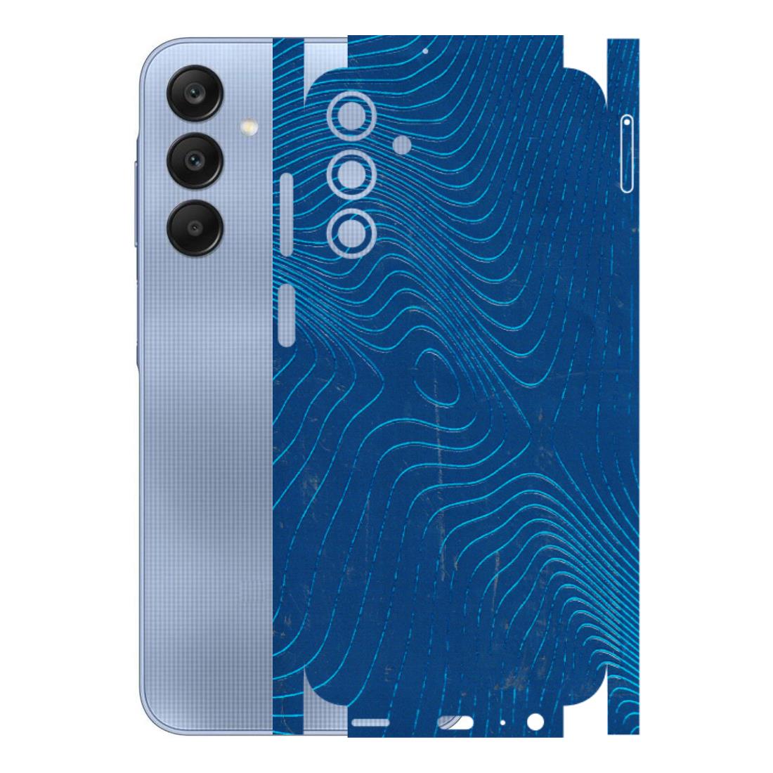 Samsung A/S Series Phone Skins (All Models) - Abstract Blue Line Map - 3D Embossed Finish (L-272) Samsung Galaxy A15 (5G)