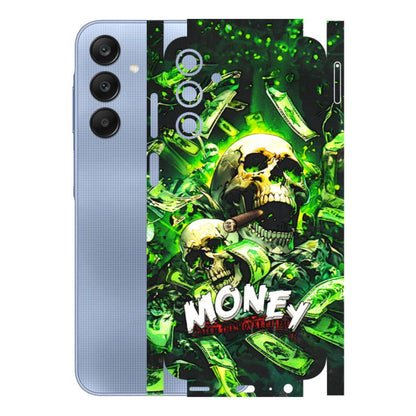 Samsung A/S Series Phone Skins (All Models) - Skull Money - 3D Embossed Finish (L-303) Samsung Galaxy A15 (5G)