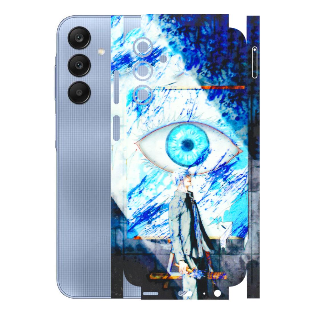Samsung A/S Series Phone Skins (All Models) - Anime Sea Blue Eye - 3D Embossed Finish (L-318) Samsung Galaxy A15 (5G)