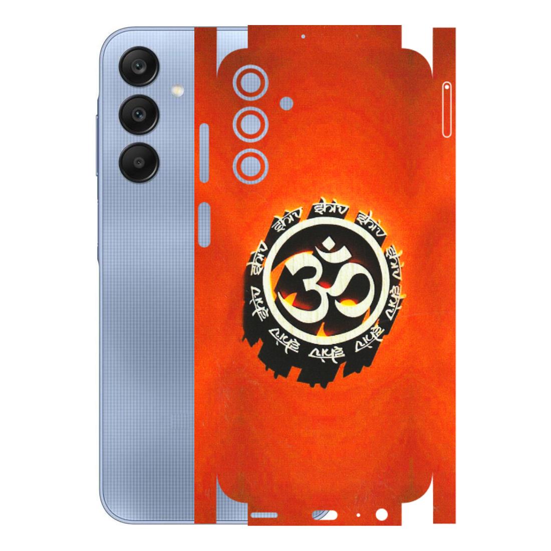 Samsung A/S Series Phone Skins (All Models) - Aum Shiv Orange - 3D Embossed Finish (L-32) Samsung Galaxy A15 (5G)