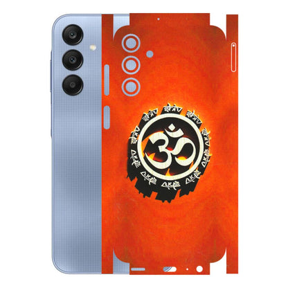 Samsung A/S Series Phone Skins (All Models) - Aum Shiv Orange - 3D Embossed Finish (L-32) Samsung Galaxy A15 (5G)
