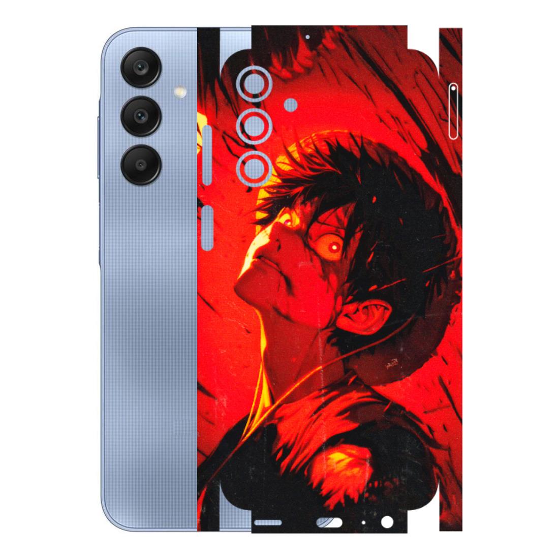 Samsung A/S Series Phone Skins (All Models) - D.Luffy Power Up One Piece Anime - 3D Embossed Finish (L-326) Samsung Galaxy A15 (5G)