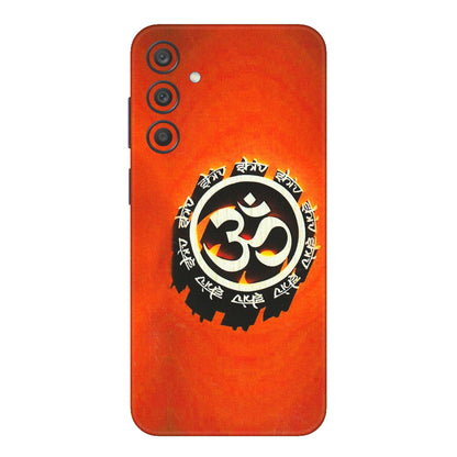 Samsung A/S Series Phone Skins (All Models) - Aum Shiv Orange - 3D Embossed Finish (L-32) Samsung Galaxy A15 (5G)