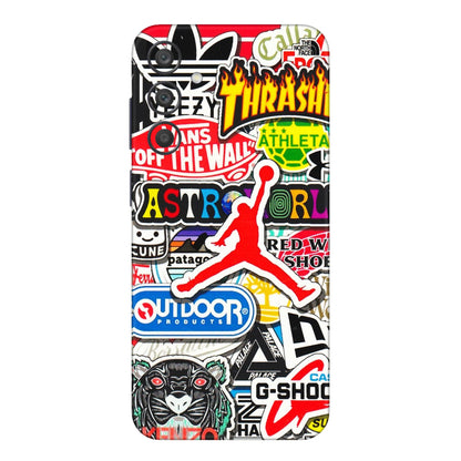 Samsung A/S Series Phone Skins (All Models) - Multi Brands Sticker Graffiti - 3D Embossed Finish (L-37) Samsung Galaxy A15 (5G)