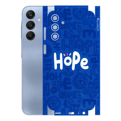 Samsung A/S Series Phone Skins (All Models) - Hope Doodles Blue - 3D Embossed Finish (L-43) Samsung Galaxy A15 (5G)