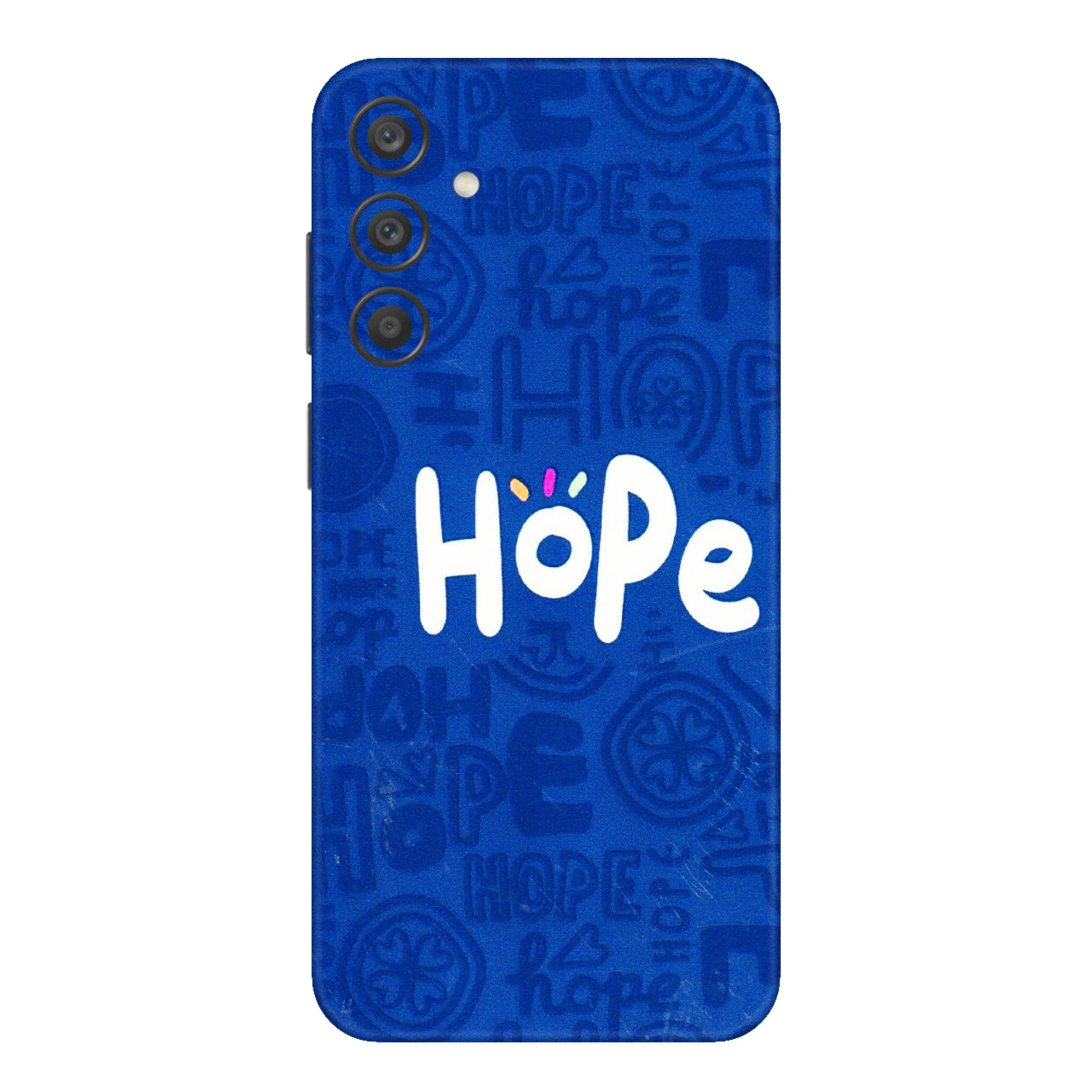 Samsung A/S Series Phone Skins (All Models) - Hope Doodles Blue - 3D Embossed Finish (L-43) Samsung Galaxy A15 (5G)