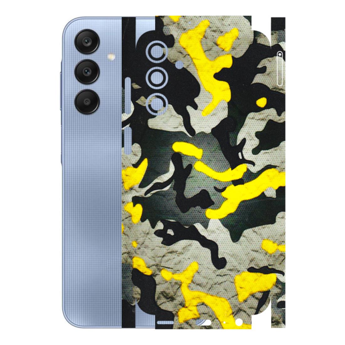Samsung A/S Series Phone Skins (All Models) - Yellow Camouflage - 3D Embossed Finish (L-61) Samsung Galaxy A15 (5G)