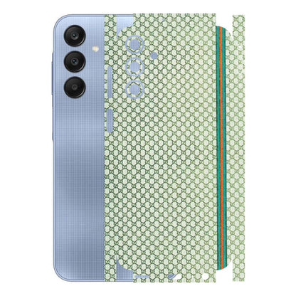 Samsung A/S Series Phone Skins (All Models) - Gucci Fabric Pattern - 3D Embossed Finish (L-73) Samsung Galaxy A15 (5G)