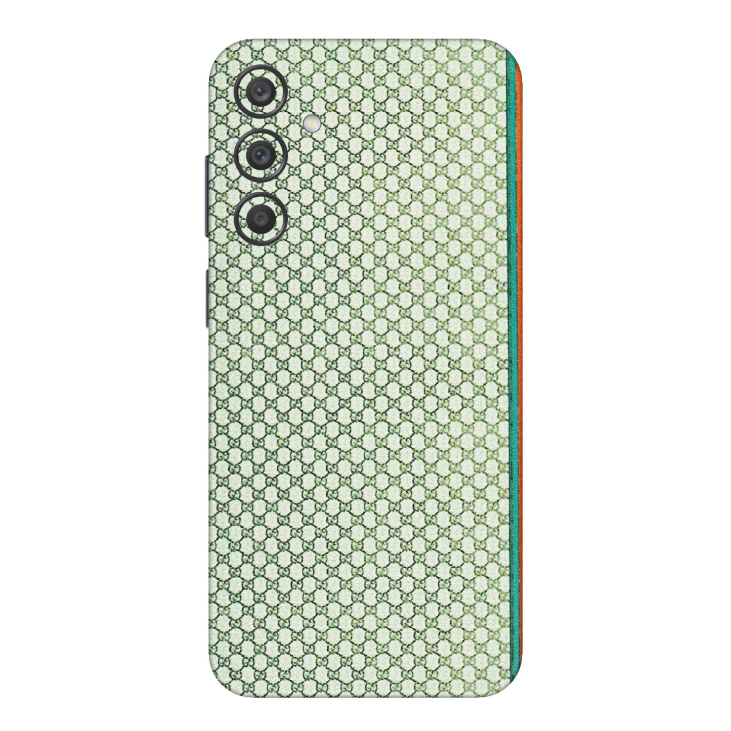 Samsung A/S Series Phone Skins (All Models) - Gucci Fabric Pattern - 3D Embossed Finish (L-73) Samsung Galaxy A15 (5G)