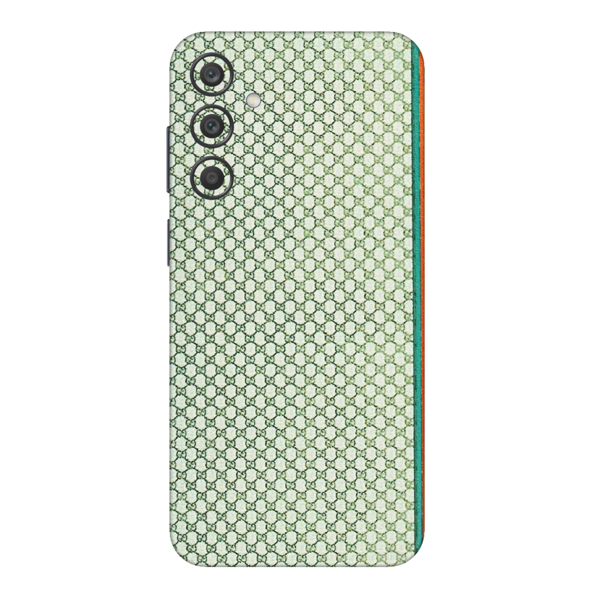 Samsung A/S Series Phone Skins (All Models) - Gucci Fabric Pattern - 3D Embossed Finish (L-73) Samsung Galaxy A15 (5G)