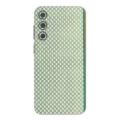 Samsung A/S Series Phone Skins (All Models) - Gucci Fabric Pattern - 3D Embossed Finish (L-73) Samsung Galaxy A15 (5G)