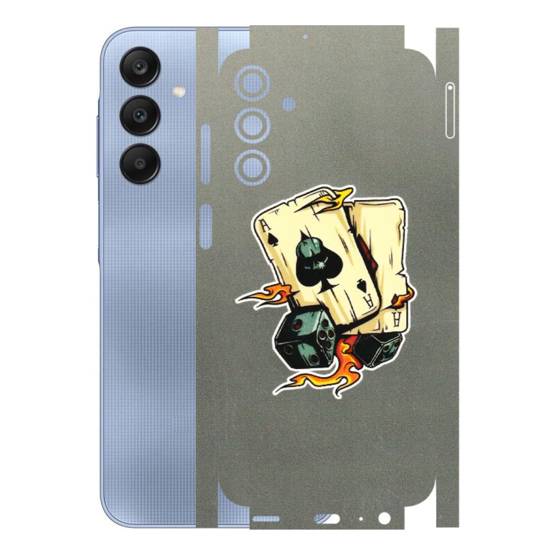 Samsung A/S Series Phone Skins (All Models) - Grey Cards Of Ace - 3D Embossed Finish (L-77) Samsung Galaxy A15 (5G)