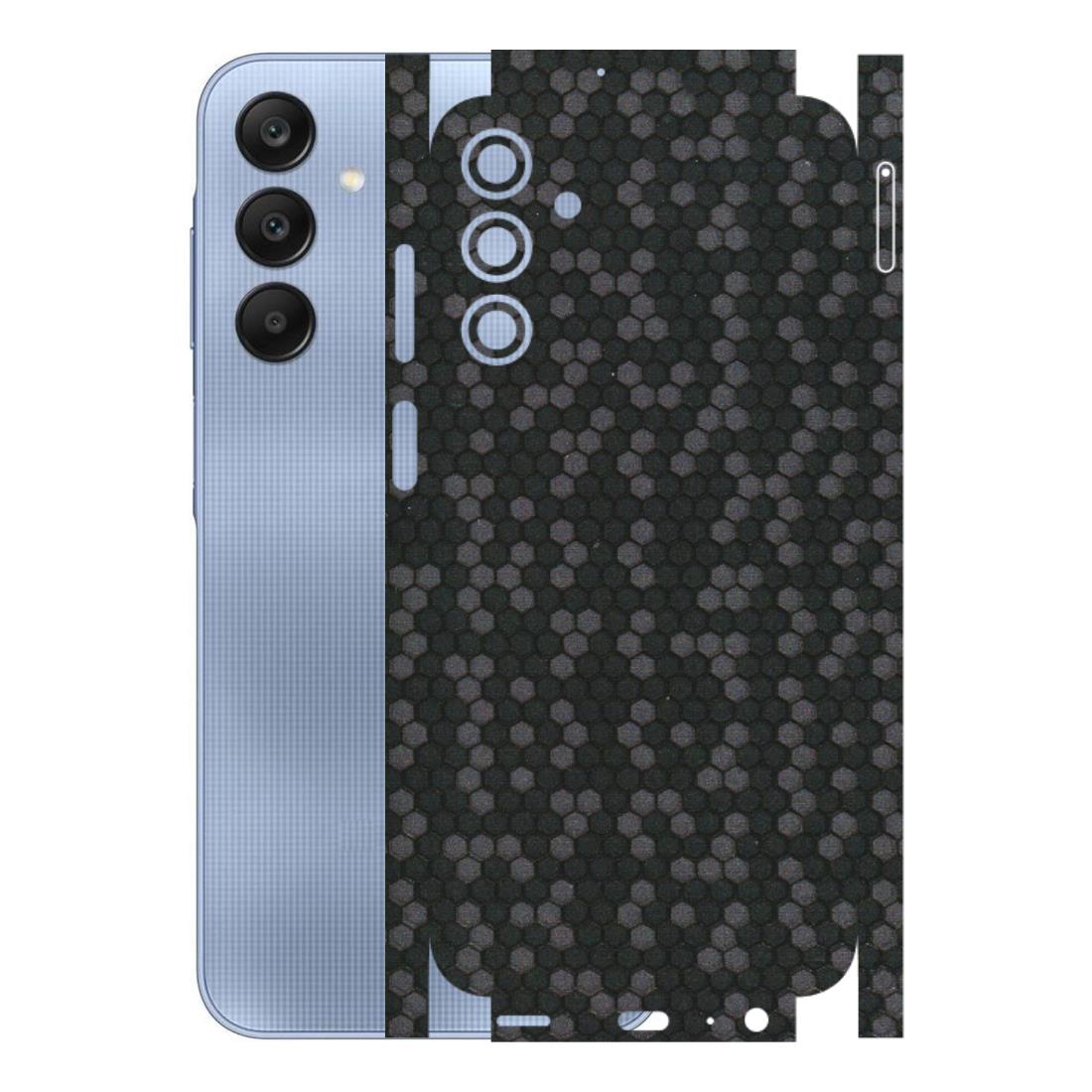 Samsung A/S Series Phone Skins (All Models) - Black Grey Honeycomb Sober - 3D Embossed Finish (L-85) Samsung Galaxy A15 (5G)