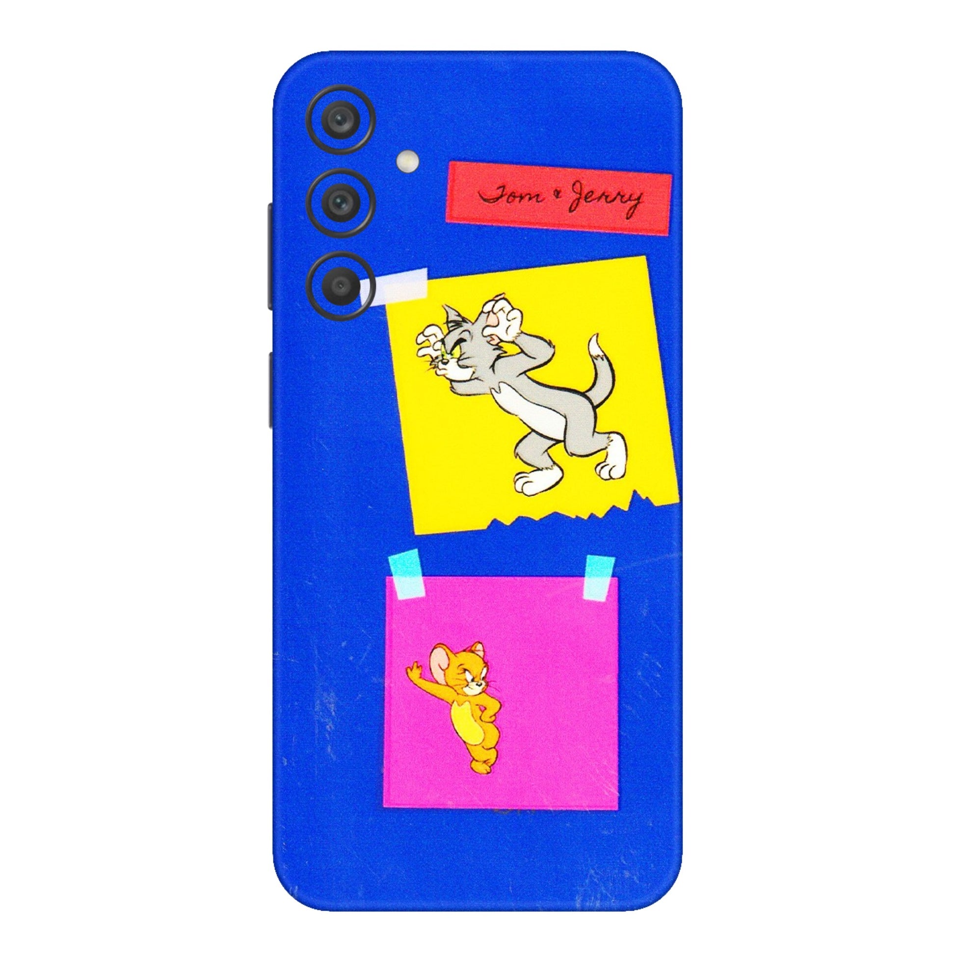 Samsung A/S Series Phone Skins (All Models) - Tom N Jerry Sticky Notes - 3D Embossed Finish (L-88) Samsung Galaxy A15 (5G)