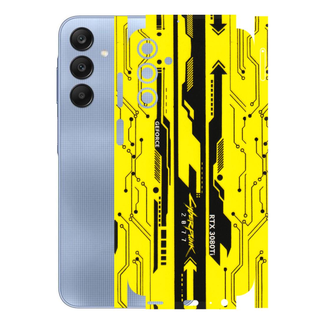 Samsung A/S Series Phone Skins (All Models) - Yellow Cyberpunk - 3D Embossed Finish (L-93) Samsung Galaxy A15 (5G)