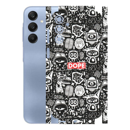 Samsung A/S Series Phone Skins (All Models) - Dope Stay Classy Black Doodles - Matte Finish (M-126) Samsung Galaxy A15 (5G)