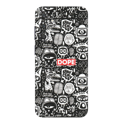 Samsung A/S Series Phone Skins (All Models) - Dope Stay Classy Black Doodles - Matte Finish (M-126) Samsung Galaxy A15 (5G)