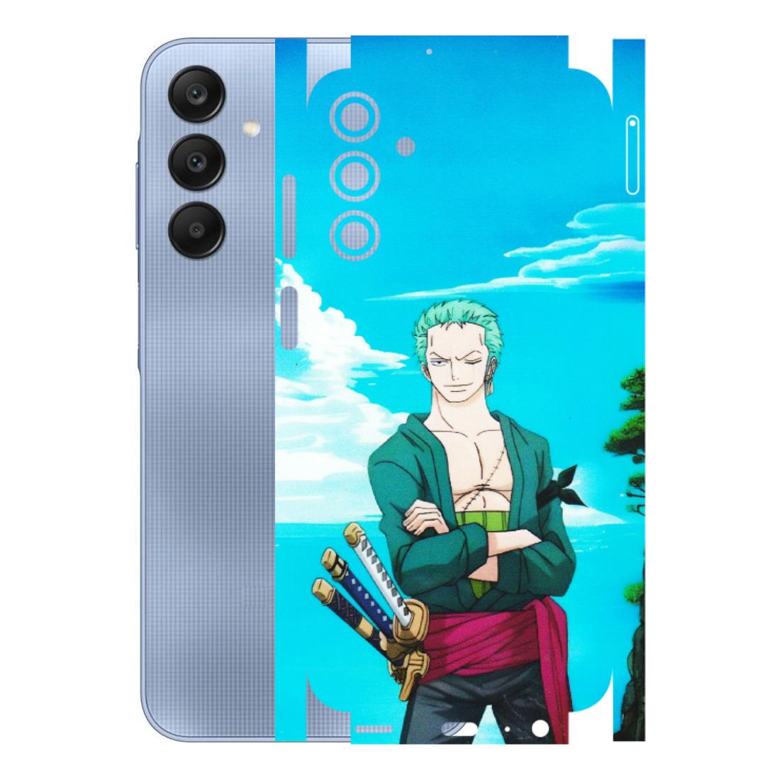 Samsung A/S Series Phone Skins (All Models) - Cool Swordman Zoro Anime - Matte Finish (M-143) Samsung Galaxy A15 (5G)