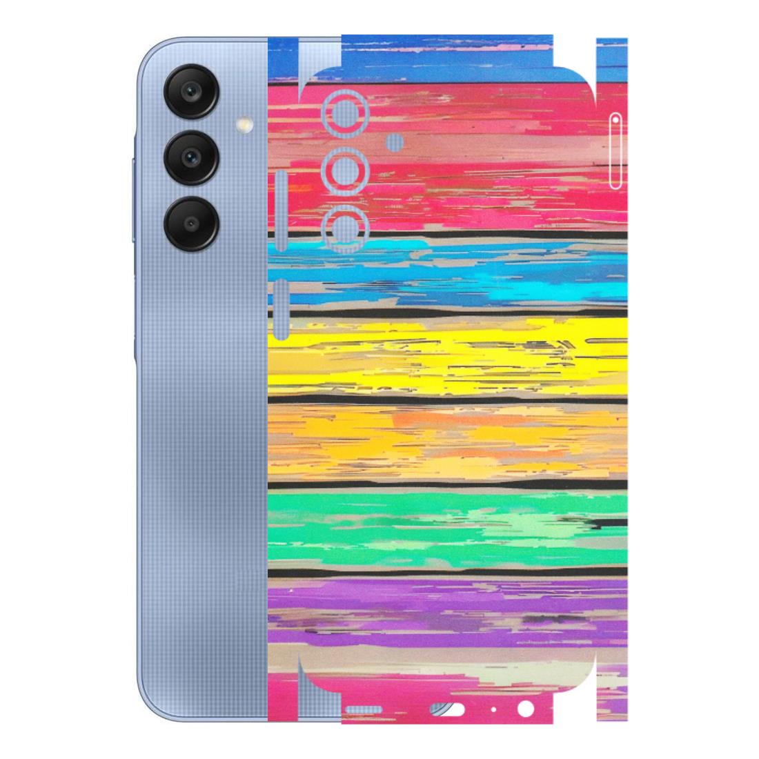 Samsung A/S Series Phone Skins (All Models) - Multi Colour Wooden Wall - Matte Finish (M-96) Samsung Galaxy A15 (5G)
